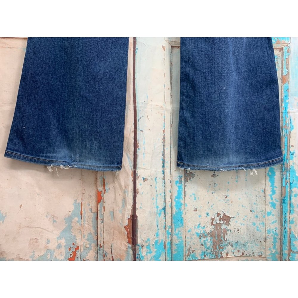 Lucky Brand Womans 12/31 The Sweet Jean Boot Ankle Patched Distressed Blue Cotto - Picture 7 of 12